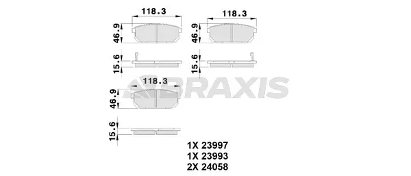 Brake Pad Set, disc brake (AB0241)