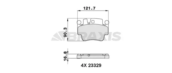 Brake Pad Set, disc brake (AA0252)
