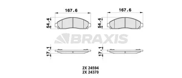 Brake Pad Set, disc brake (AB0377)