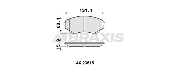 Brake Pad Set, disc brake (AB0341)