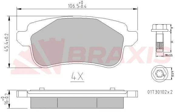 Brake Pad Set, disc brake (AA0672)