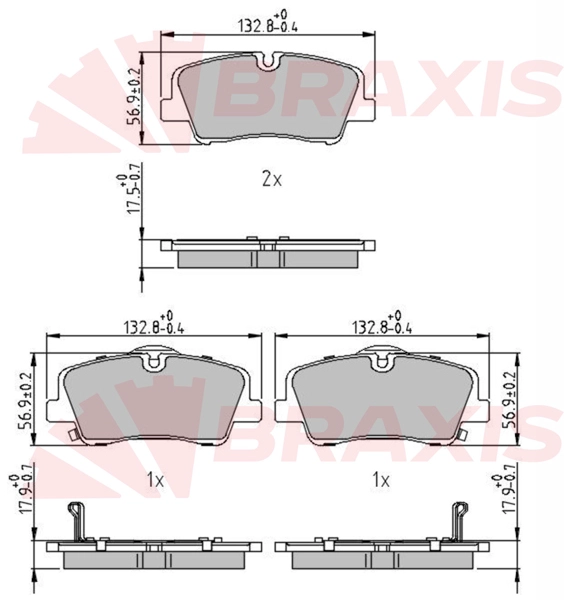 Brake Pad Set, disc brake (AA0700)