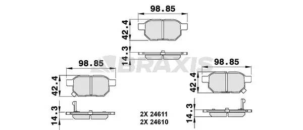 Brake Pad Set, disc brake (AB0138)