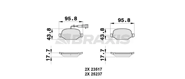 Brake Pad Set, disc brake (AB0270)