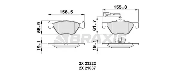 Brake Pad Set, disc brake (AB0285)