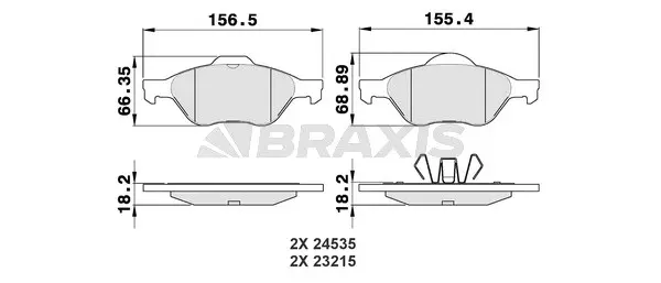Brake Pad Set, disc brake (AA0026)