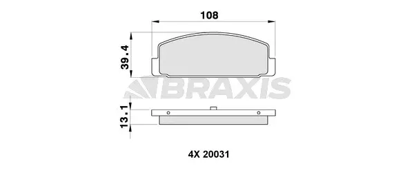 Brake Pad Set, disc brake (AA0131)