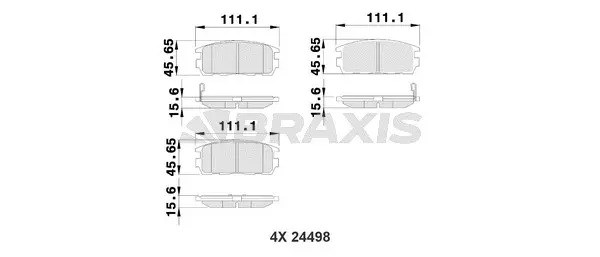 Brake Pad Set, disc brake (AB0236)