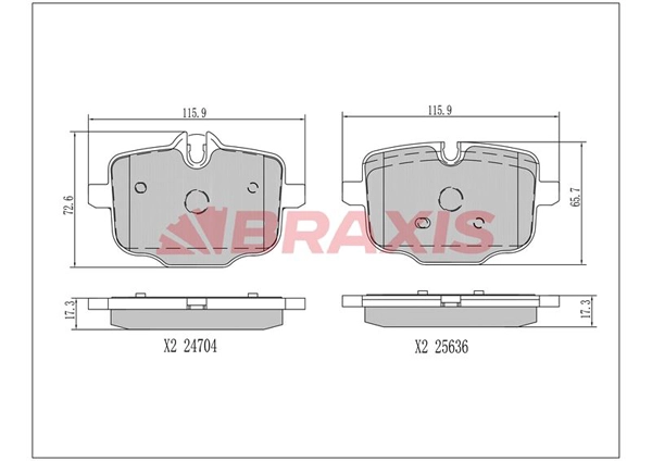 Brake Pad Set, disc brake (AA0768)