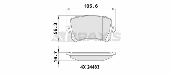 Brake Pad Set, disc brake (AA0050)