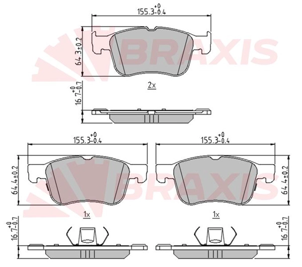 Brake Pad Set, disc brake (AA0699)