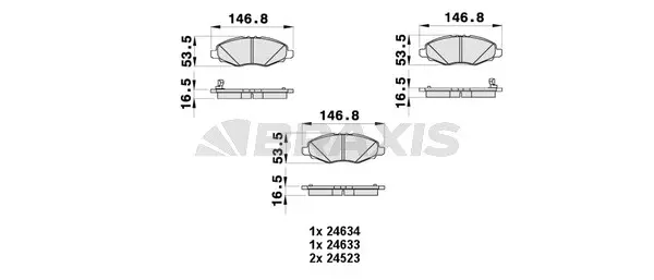 Brake Pad Set, disc brake (AB0436)