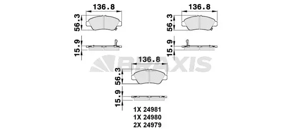 Brake Pad Set, disc brake (AB0150)