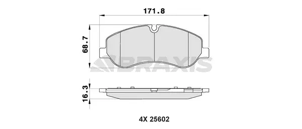 Brake Pad Set, disc brake (AB0503)