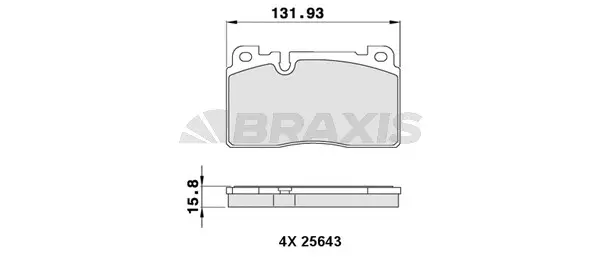 Brake Pad Set, disc brake (AA0286)