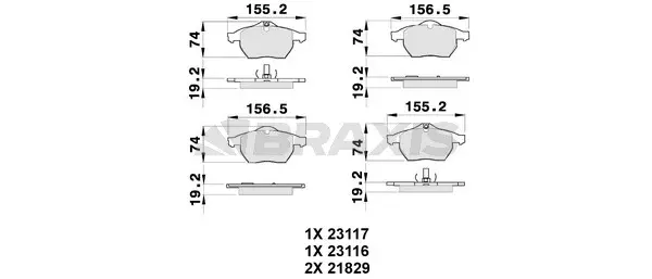 Brake Pad Set, disc brake (AB0130)