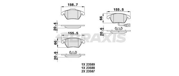 Brake Pad Set, disc brake (AB0004)