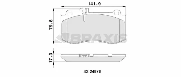 Brake Pad Set, disc brake (AA0440)