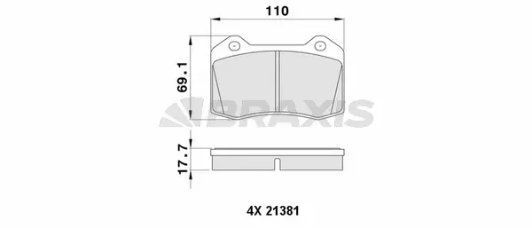 Brake Pad Set, disc brake (AA0380)