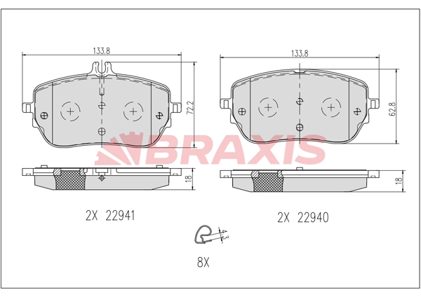 Brake Pad Set, disc brake (AB0634)