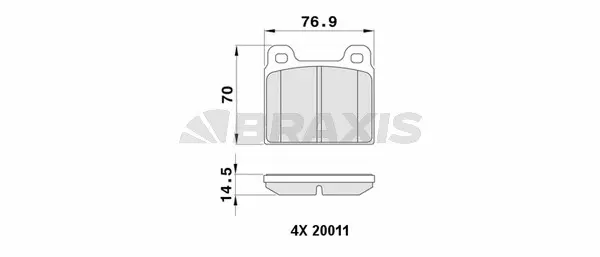 Brake Pad Set, disc brake (AA0376)