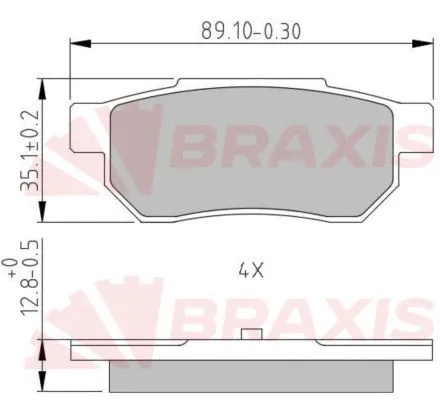 Brake Pad Set, disc brake (AA0633)