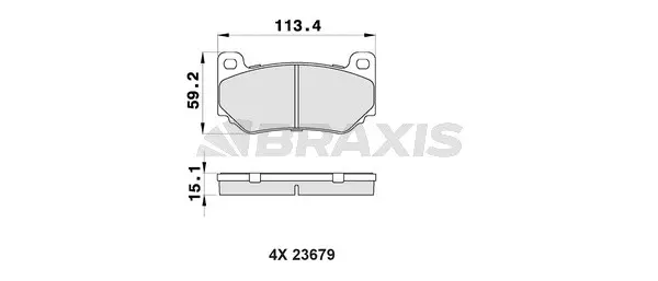 Brake Pad Set, disc brake (AB0440)