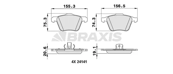 Brake Pad Set, disc brake (AA0220)