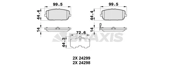 Brake Pad Set, disc brake (AB0327)