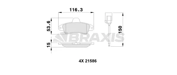 Brake Pad Set, disc brake (AB0252)