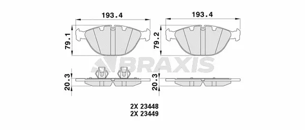 Brake Pad Set, disc brake (AA0445)