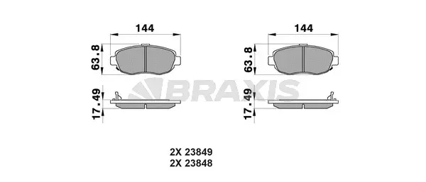 Brake Pad Set, disc brake (AB0248)