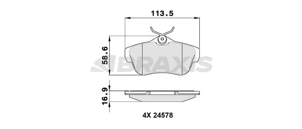 Brake Pad Set, disc brake (AA0159)