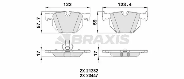 Brake Pad Set, disc brake (AA0388)
