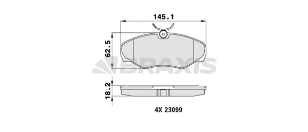 Brake Pad Set, disc brake (AA0035)
