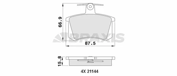 Brake Pad Set, disc brake (AA0117)