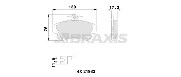Brake Pad Set, disc brake (AB0112)
