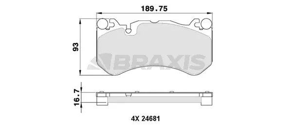 Brake Pad Set, disc brake (AA0356)