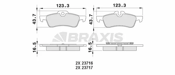 Brake Pad Set, disc brake (AA0115)