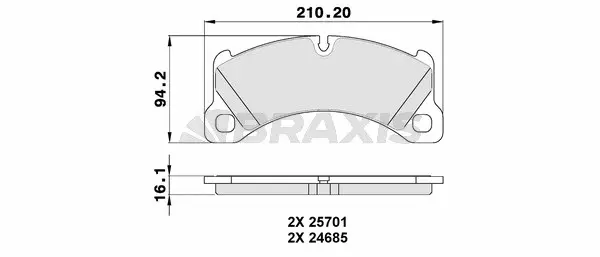 Brake Pad Set, disc brake (AA0307)