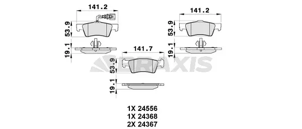 Brake Pad Set, disc brake (AB0343)