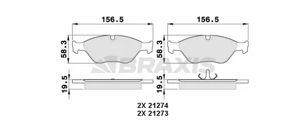 Brake Pad Set, disc brake (AA0336)