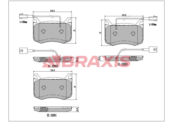 Brake Pad Set, disc brake (AA0782)