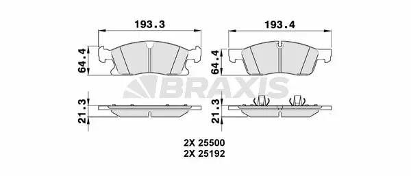 Brake Pad Set, disc brake (AA0308)