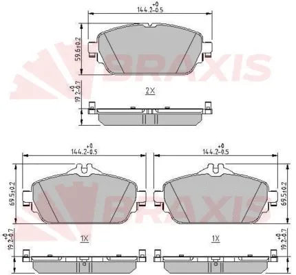Brake Pad Set, disc brake (AA0624)