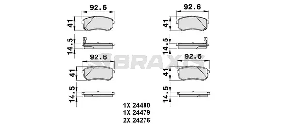Brake Pad Set, disc brake (AB0084)