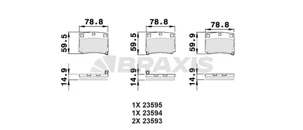 Brake Pad Set, disc brake (AB0492)