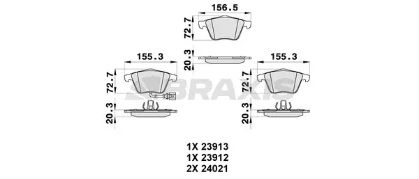 Brake Pad Set, disc brake (AB0311)