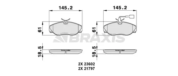Brake Pad Set, disc brake (AB0125)