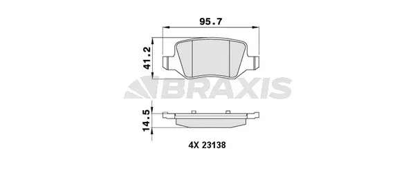 Brake Pad Set, disc brake (AA0047)